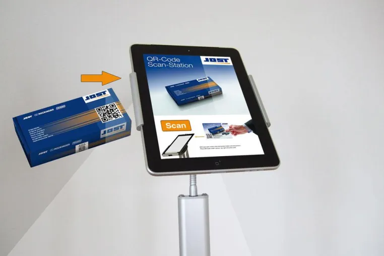 iPad-Kiosksystem für den Messeauftritt Bild: iPad-Kiosksystem für den Messeauftritt