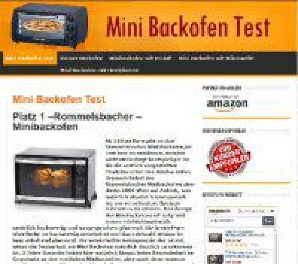 Mini Backofen Test