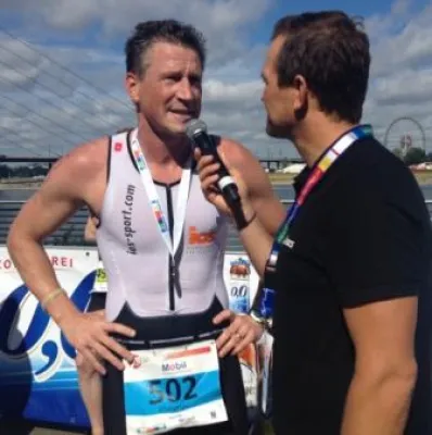 Bild: Christian Keller Top-Sprinter beim T3 Triathlon. IOS-Technik gratuliert dem Markenbotschafter zu seinem Erfolg