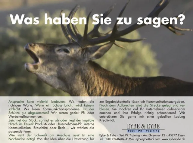 Bild: Eybe & Eybe mit treffender Werbung in eigener Sache