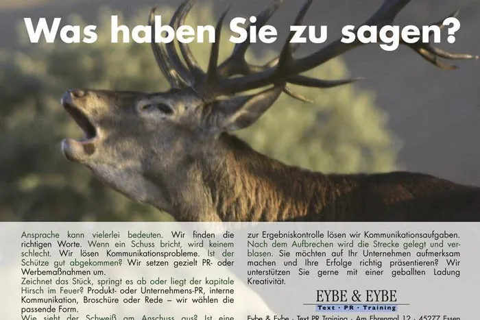 Bild: Eybe & Eybe mit treffender Werbung in eigener Sache