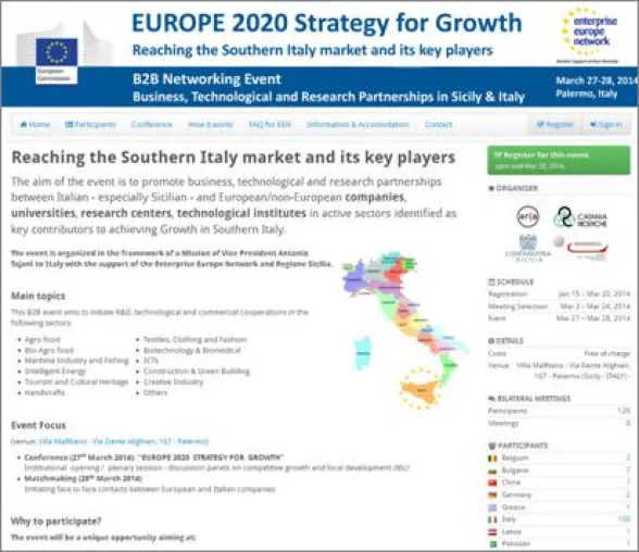 Bild: Mission for Growth - Kooperationsbörse in Palermo, Sizilien