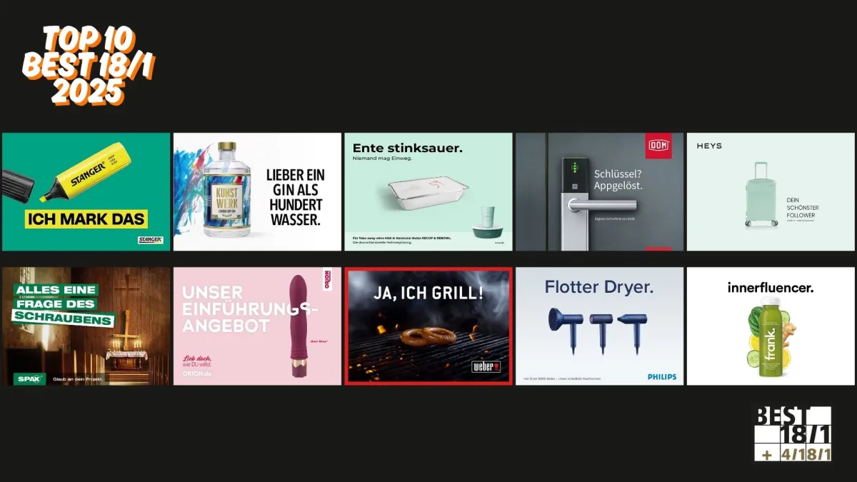 Die diesjährige TOP10 des BEST 18/1 Awards (© BEST 18/1 Award)