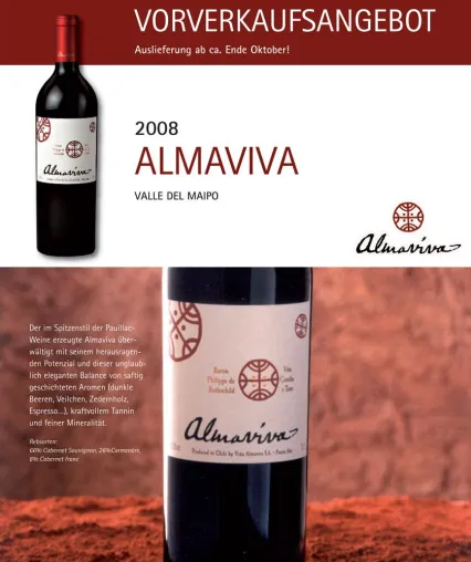 Almaviva 2008 neu bei BELVINI.DE Bild: Almaviva 2008 neu bei BELVINI.DE