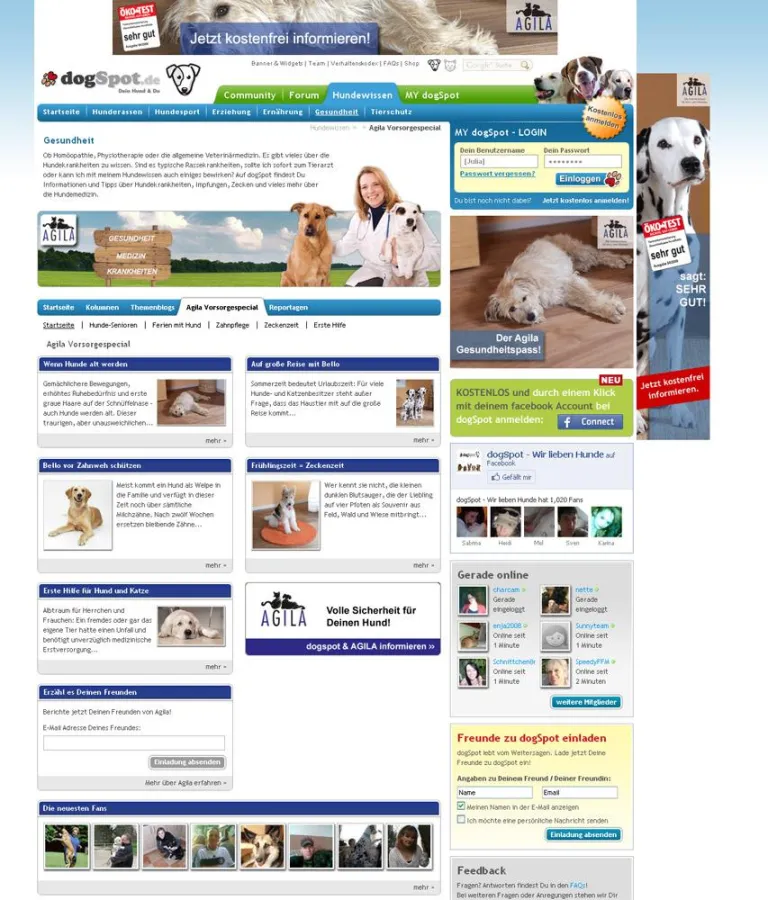 AGILA Themen-Special auf dogSpot