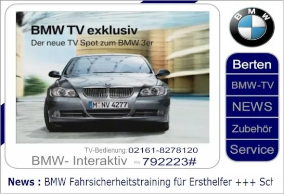 Bild: BMW Berten startet mit einem eigenen TV-Sender bei ZahlTV