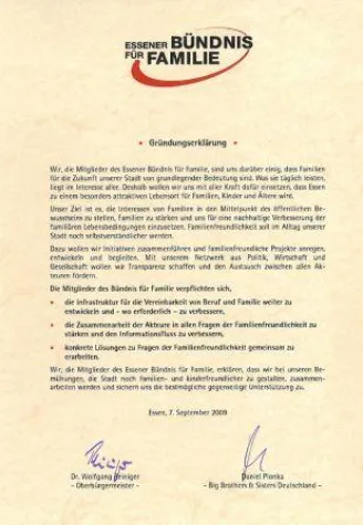 Bild: Familienfreundlichkeit als gemeinsames Ziel