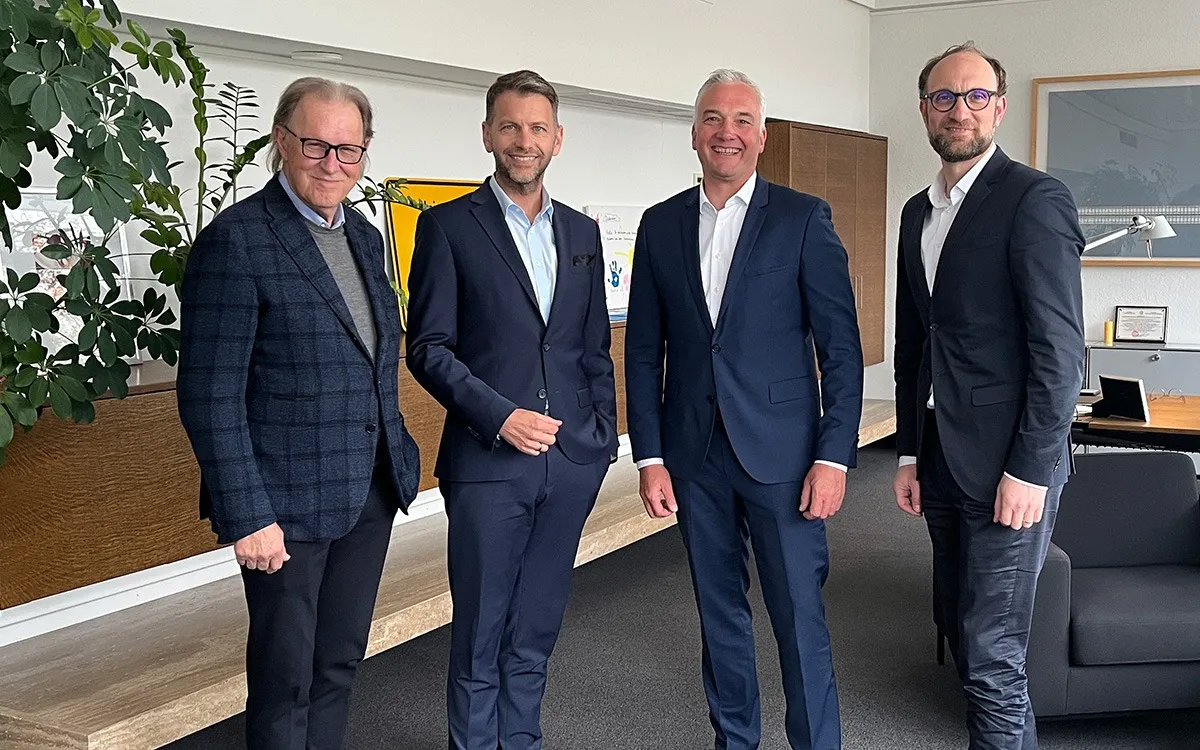 v. l. Harald Vespermann, Dennis Weilmann, Carsten van de Loo und Jens Hofschröer (© WMG Wolfsburg)