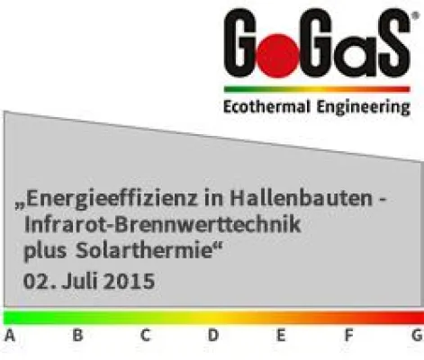 Bild: Veranstaltung 02.07.2015: 'Energieeffizienz in Hallenbauten - Infrarot-Brennwerttechnik plus Solarthermie'