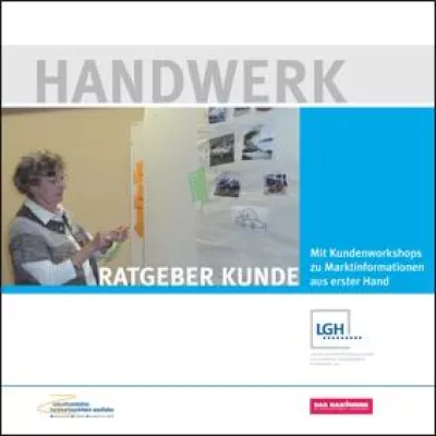 Bild: Broschüren werben für das Instrument Kundenworkshop