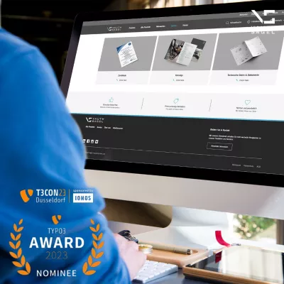 Bild: Vauth-Sagel Website für TYPO3 Enterprise Award 2023 nominiert