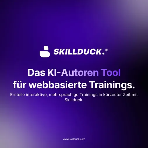 SkillDuck® – das KI-gestützte E-Learning-Autorentool startet heute und revolutioniert das betriebliche Lernen Bild: SkillDuck® – das KI-gestützte E-Learning-Autorentool startet heute und revolutioniert das betriebliche Lernen