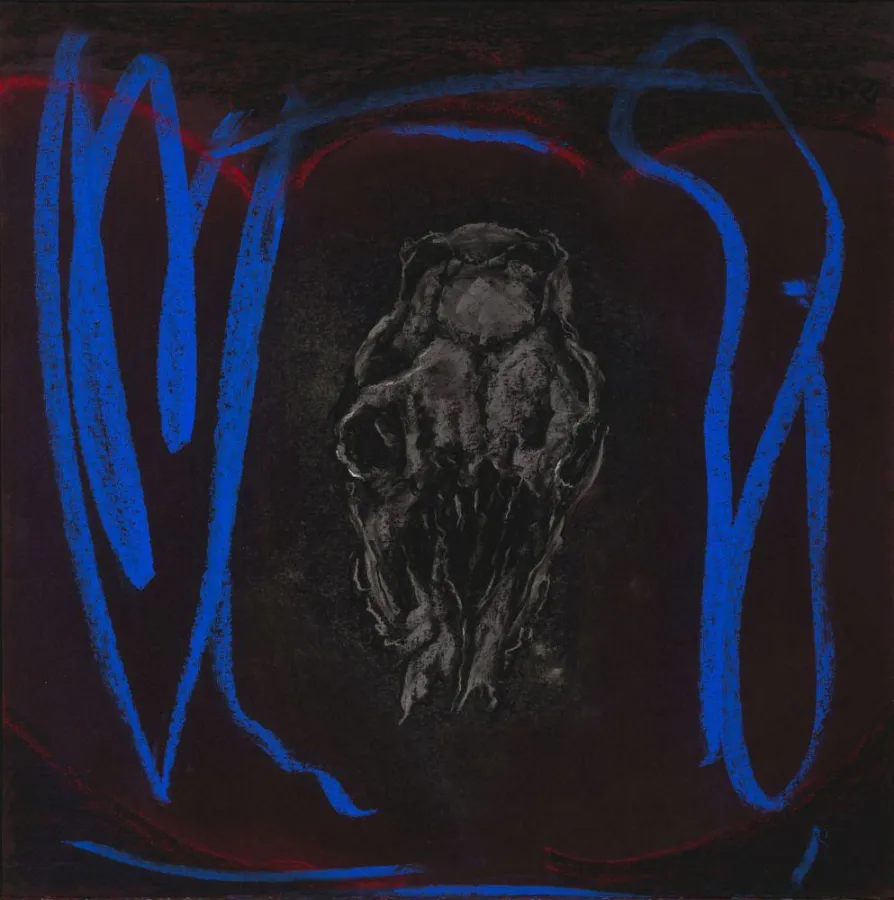 Cervo morbidus, 2015, Mischtechnik/Karton, 50x50 cm