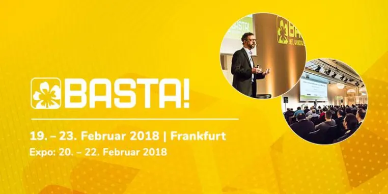 BASTA! Spring 2018 – Konferenz für .NET, Windows und Open Innovation | Februar in Frankfurt Bild: BASTA! Spring 2018 – Konferenz für .NET, Windows und Open Innovation | Februar in Frankfurt