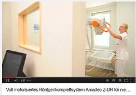 Bild: Produktvideo des voll motorisierten Röntgenkomplettsystems Amadeo Z-DR auf YouTube