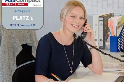 PROJECT Investment Gruppe belegt erneut Platz 1 bei AssCompact Trends Studie Bild: PROJECT Investment Gruppe belegt erneut Platz 1 bei AssCompact Trends Studie