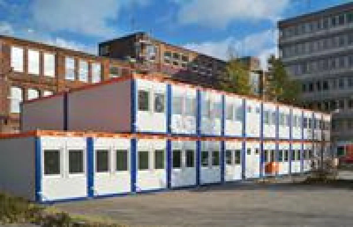 HKL Containeranlage dient Polizeibeamten in Hannover als temporäre Dienststelle.