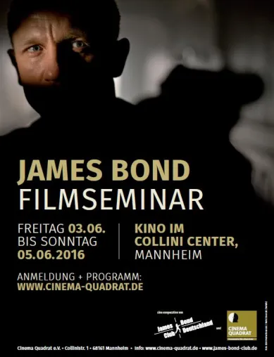 007 im Quadrat – James Bond Filmseminar und Filmfestival vom 3. bis 5. Juni in Mannheim Bild: 007 im Quadrat – James Bond Filmseminar und Filmfestival vom 3. bis 5. Juni in Mannheim
