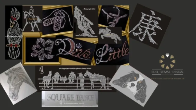 Bild: Adelshofener-Strass: Hochwertige Strass Bügelbilder & individuelle Logos - Made in Germany