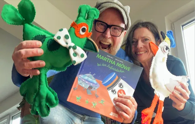 Bild: „Martha Möwe bei den Außerirdischen“ –  neues Kinderbuch von Heiko Volz und Sibylle Mayer
