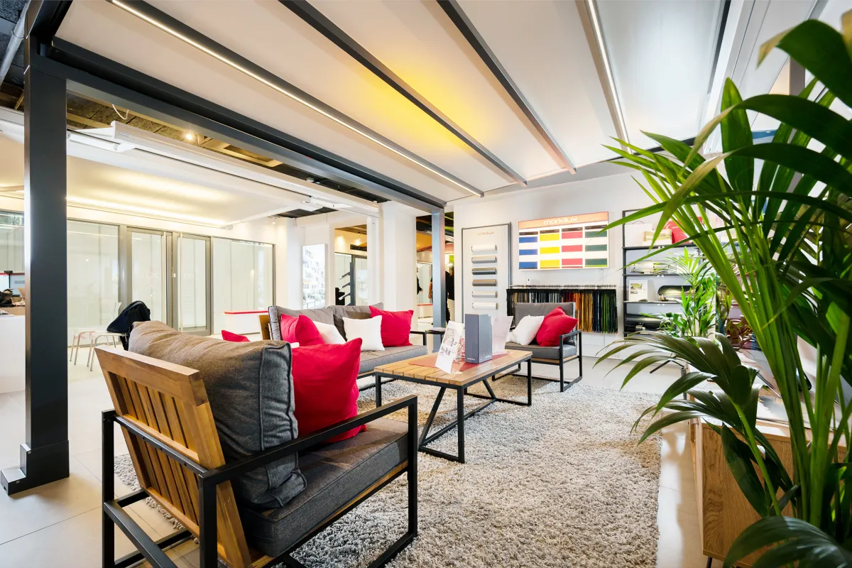 markilux hat seinen Schauraum im Londoner „Business Design Center“ vergrößert.  (© markilux)