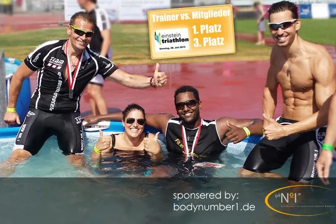 BodyNumber1 gewinnt den 1. Ulmer Einstein Sprint Triathlon 2013 Bild: BodyNumber1 gewinnt den 1. Ulmer Einstein Sprint Triathlon 2013