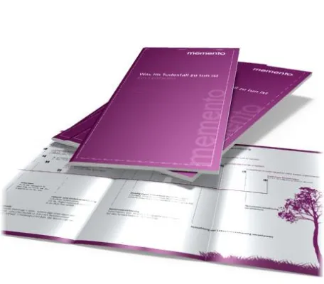 Was tun im Trauerfall – der Leitfaden von memento gibt Auskunft Bild: Was tun im Trauerfall – der Leitfaden von memento gibt Auskunft