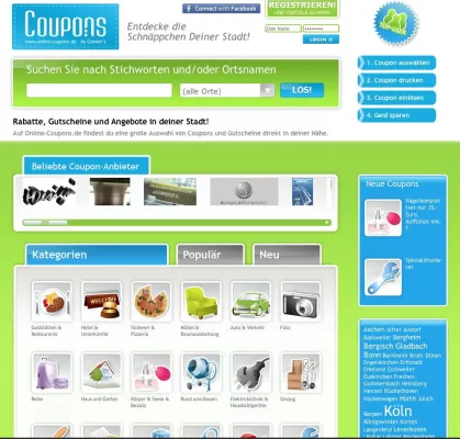 Bild: Schnäppchen der Region auf online-coupons.de: Greven’s Adreßbuch-Verlag launcht Coupon-Portal