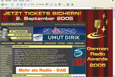 Bild: RADIOSZENE und radioforen.de erstmals über 1 Mio. Pageimpressions