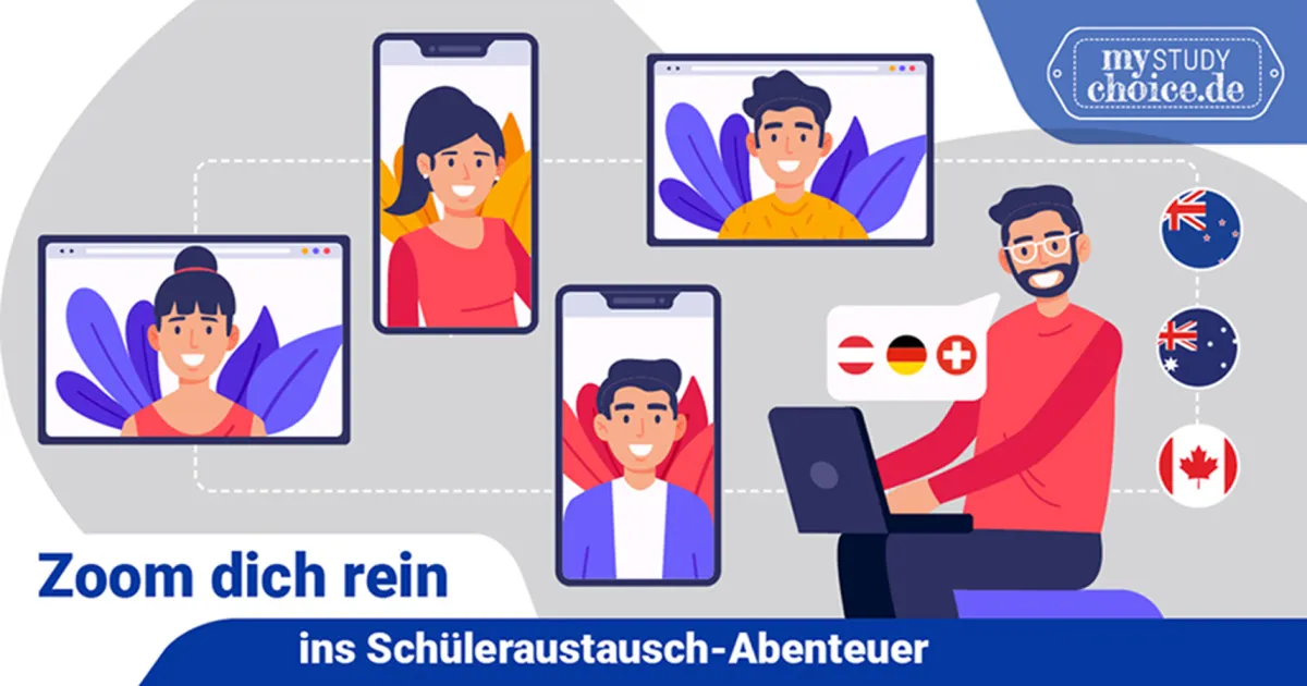 Vom 7. bis 11.2. lädt MyStudyChoice zu kostenlosen live Online-Veranstaltungen zum Auslandsjahr ein (© MyStudyChoice)