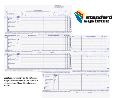 Formularneuheit von Standard Systeme: Beratungsprotokoll Ambulant & Stationär Bild: Formularneuheit von Standard Systeme: Beratungsprotokoll Ambulant & Stationär