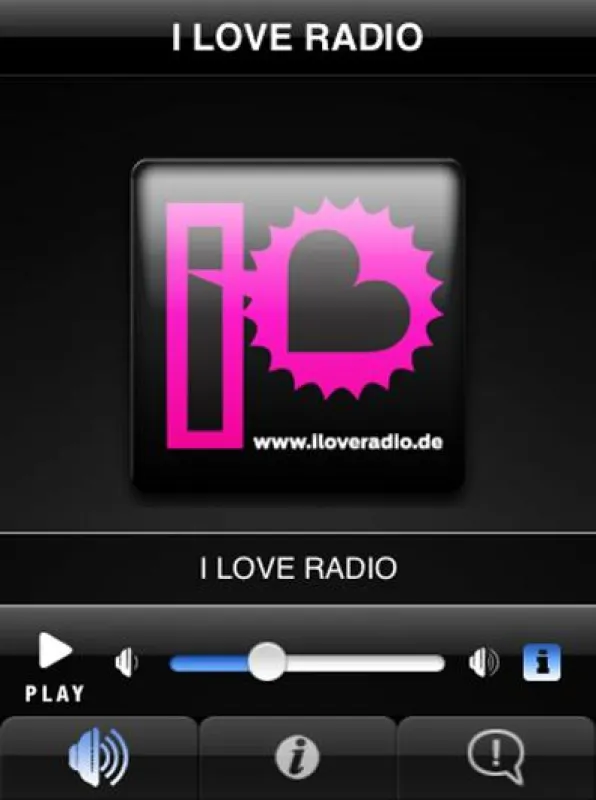 So sieht sie aus - die iPhone App von I LOVE RADIO (www.iloveradio.de)