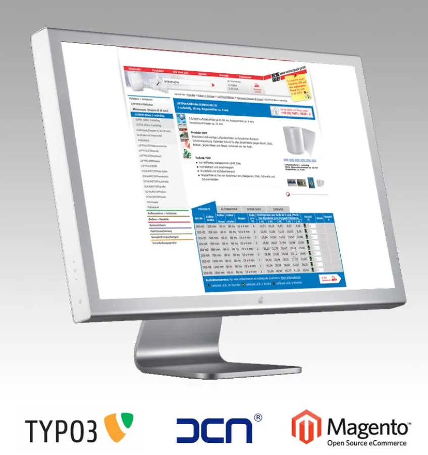 Der eswe Onlineshop mit TYPO3 und Magento Commerce