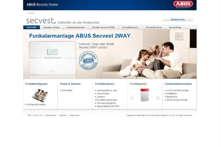 Bild: Sicherheit hat eine Homepage