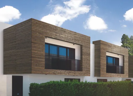 Bild: Weitere karbonisierte Holzoberflächen von MOCOPINUS in modernem Design - Strukturierung kombiniert mit Lasur