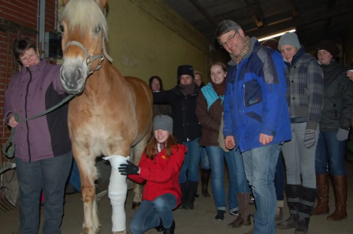 Die Teilnehmer lernten, wie Verbände angelegt werden.