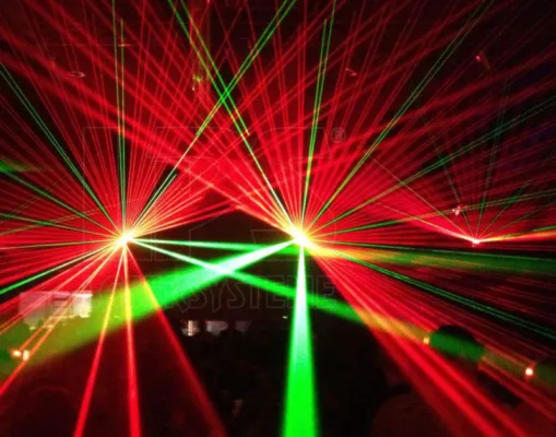 Bild: Lasershow und farbintensive Beamshows bei der Interboot Party-Nacht 2014 in Friedrichshafen am Bodensee
