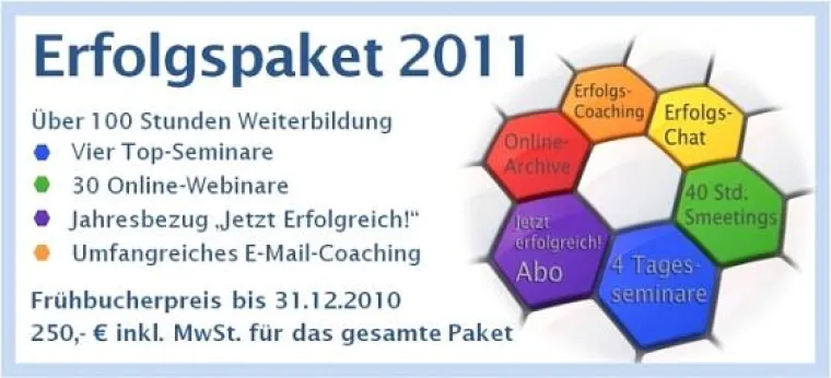 Erfolgsforum 2011 - ein crossmediales Weiterbildungspaket Bild: Erfolgsforum 2011 - ein crossmediales Weiterbildungspaket