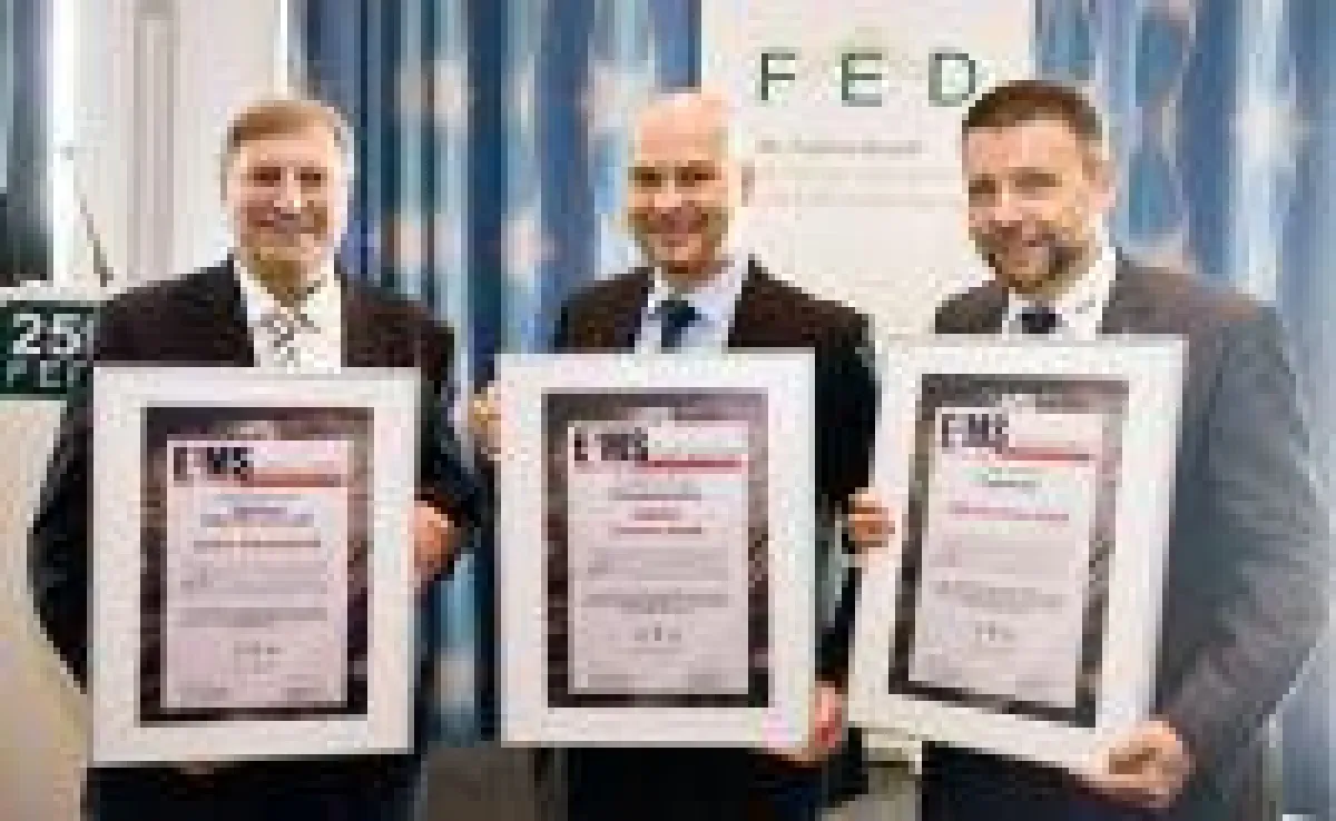 Die Unternehmensvertreter bei der Verleihung der E²MS-Awards (Bild: FED)