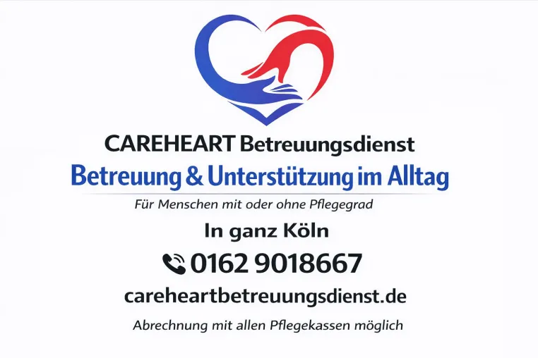 Bild: Seniorenbetreuung & Alltagshilfe in Köln: Careheart hilft – Pflegekasse zahlt