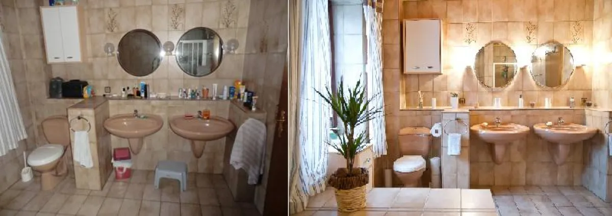 Beispiel Home Staging Vorher - Nachher