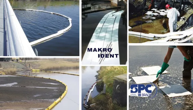 Bild: Reaktive und aktive Ölsperren für ausgelaufenes Öl auf Gewässern