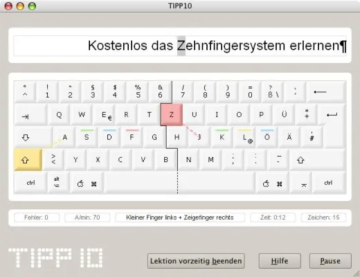 Bild: Der intelligente und kostenlose 10-Finger-Schreibtrainer TIPP10 steht in der Version 2.0.3 zum Download bereit