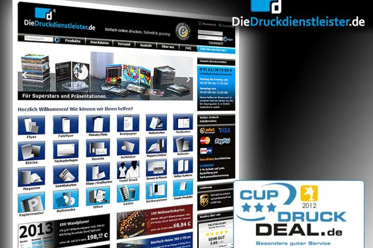 Bild: Onlinedruckerei DieDruckdienstleister.de für besonders guten Service ausgezeichnet