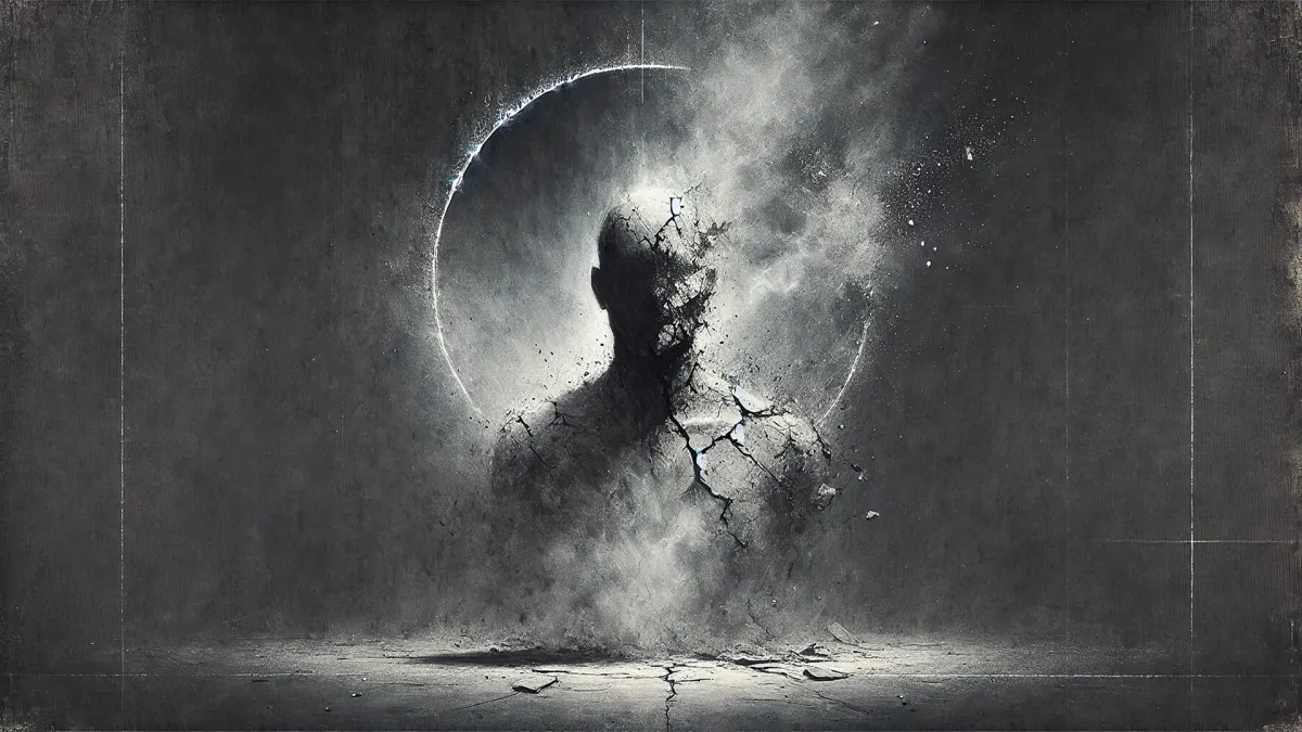 Ein Körper zerbricht im Licht - Sinnbild für den Moment, in dem Ordnung versagt (© DREIFISCH)