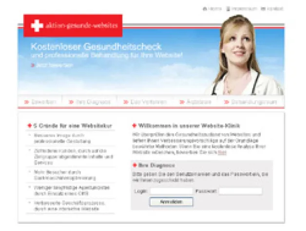 Deutschlands erste Website-Klinik Bild: Deutschlands erste Website-Klinik