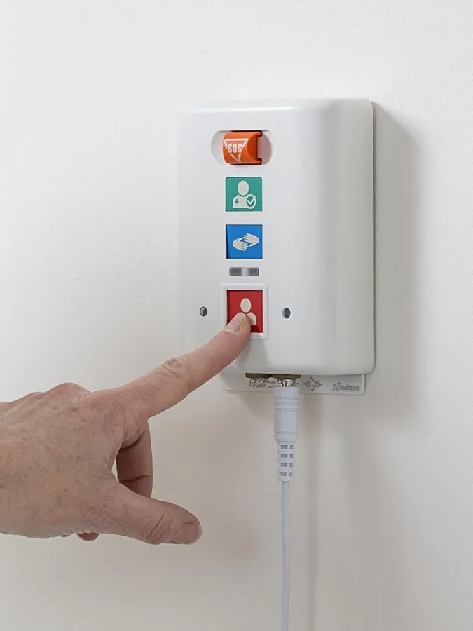 EkoCare® Zimmerfunksender, arbeitet zusätzlich als Funk-Repeater