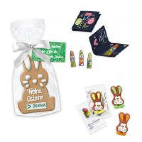 Verrückte Osterhasen und Ostereier aus Schokolade, Zuckermasse und Ostergebäck - Als originelles Werbegeschenk Bild: Verrückte Osterhasen und Ostereier aus Schokolade, Zuckermasse und Ostergebäck - Als originelles Werbegeschenk