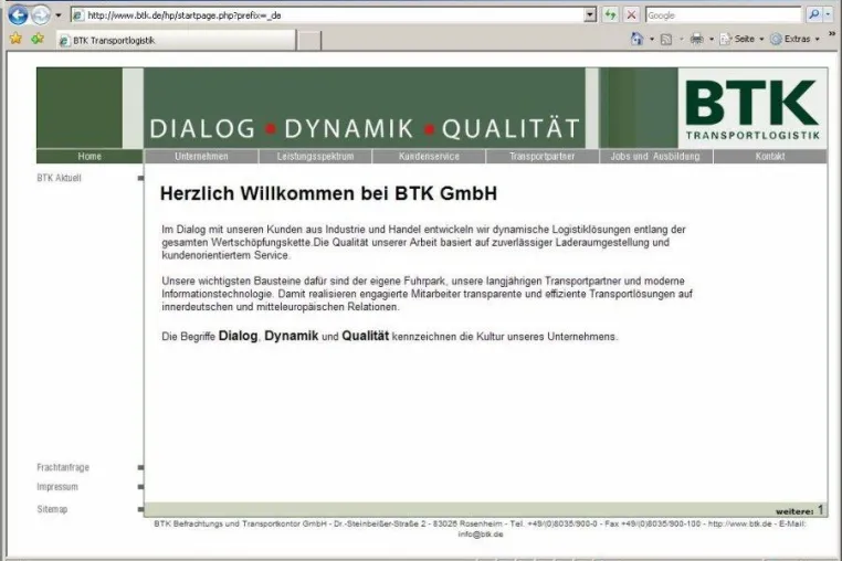 Moderner Internetauftritt - BTK mit neuem Gesicht Bild: Moderner Internetauftritt - BTK mit neuem Gesicht