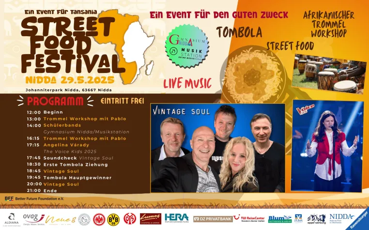Bild: 1. Street Food Festival Nidda am 29.05.2025 für einen guten Zweck